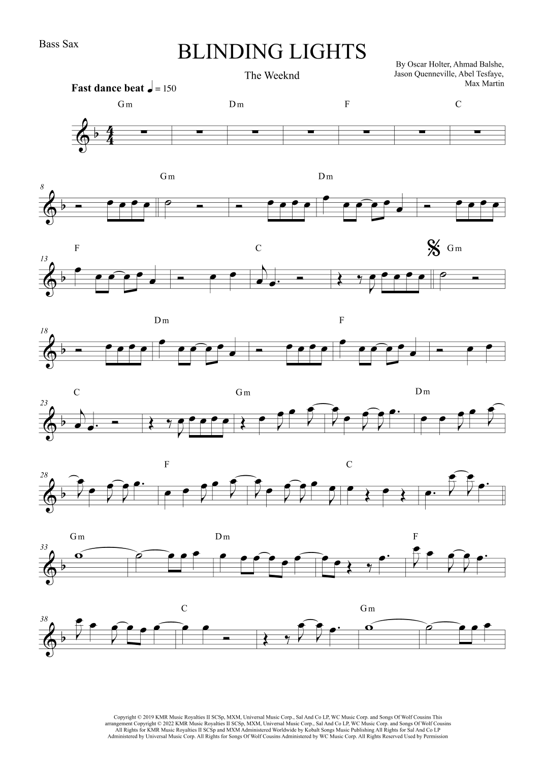 Blinding Lights (arr. The Sheet Music Library)
