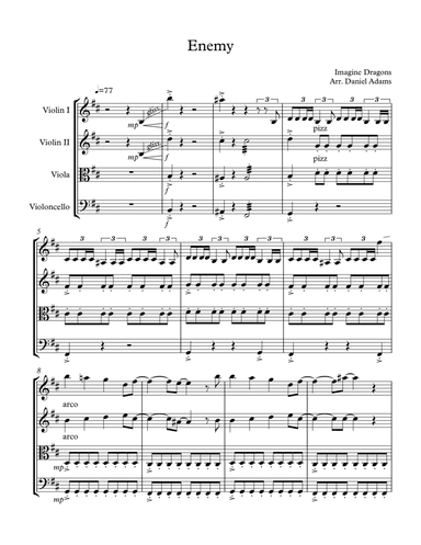 Enemy (arr. Daniel Adams)