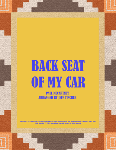 Back Seat Of My Car (arr. Jeff Tincher)
