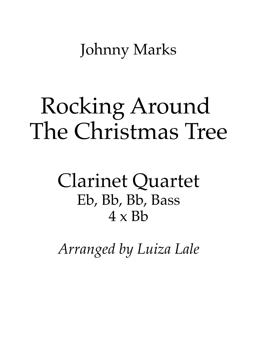 Rockin' Around The Christmas Tree (arr. Luiza Lale)