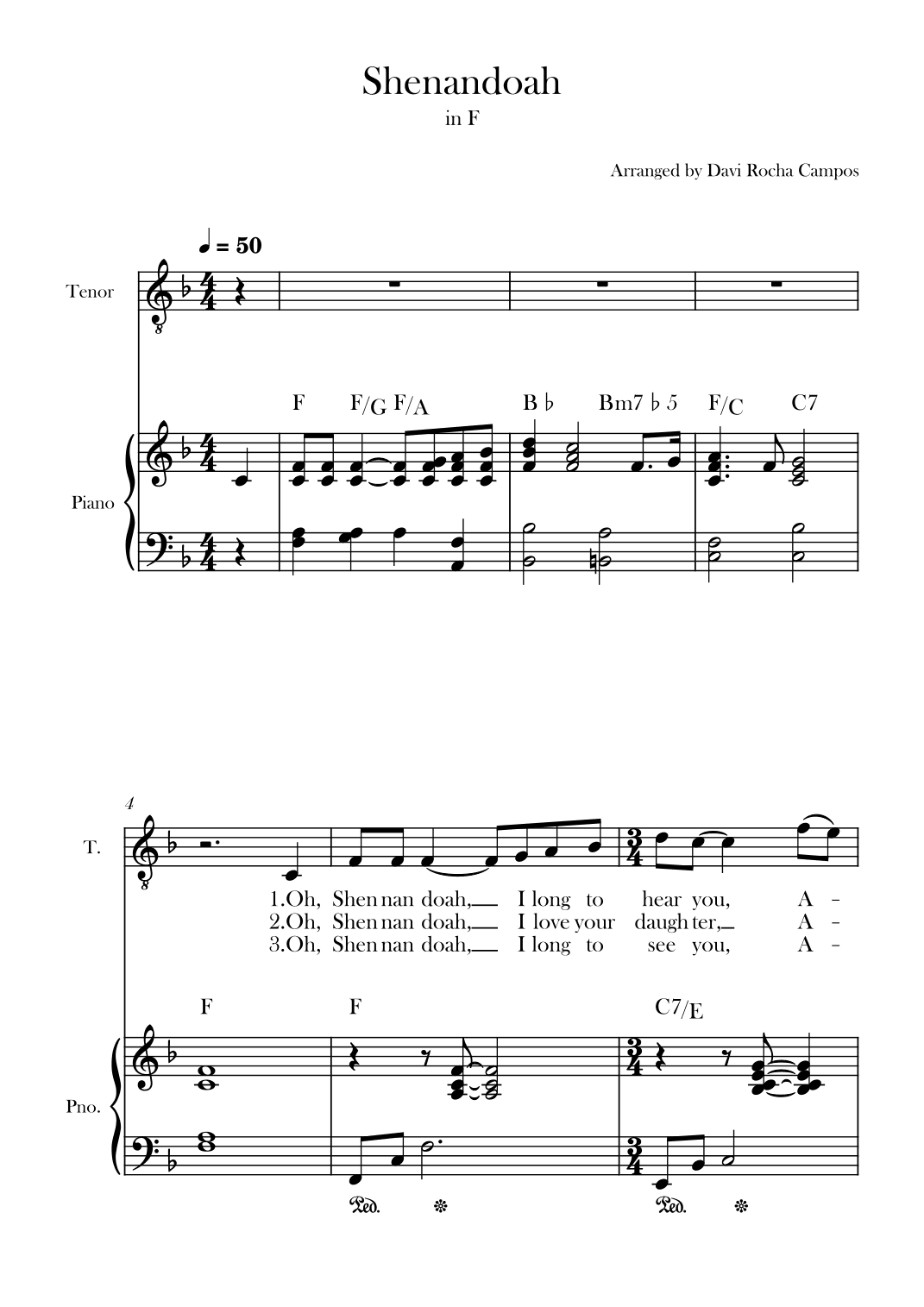 Shenandoah (arr. Davi Rocha Campos)