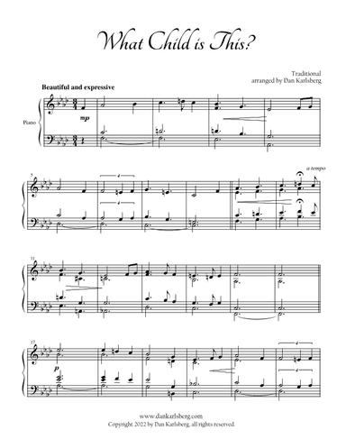What Child Is This (Greensleeves) (arr. Daniel H. Karlsberg)