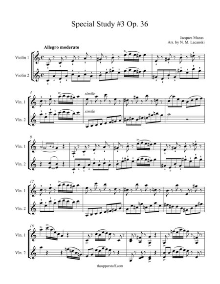 Etude #3 Op. 36 (arr. Nick Lacanski)