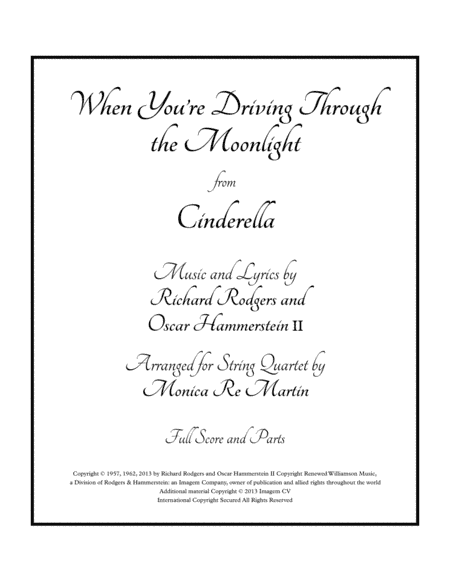 When You're Driving Through The Moonlight (arr. Monica Re Martin)