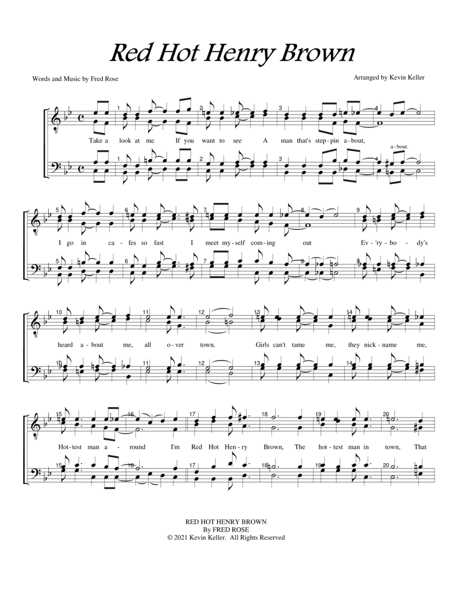 Red Hot Henry Brown (arr. Kevin Keller)