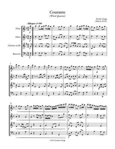 Courante (Wind Quartet)