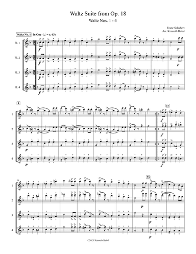 Waltz Medley, Op. 18, Nos. 1-4 (arr. Kenneth Baird)