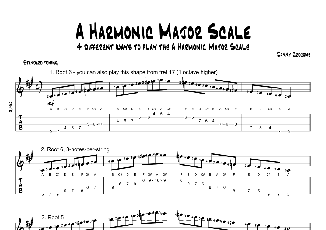 A Harmonic Major Scale (4 Ways to Play)