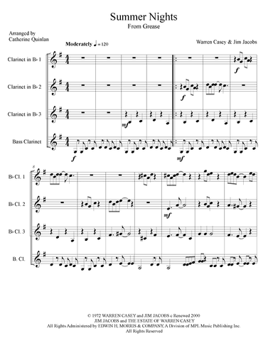 Summer Nights (arr. Catherine Quinlan)