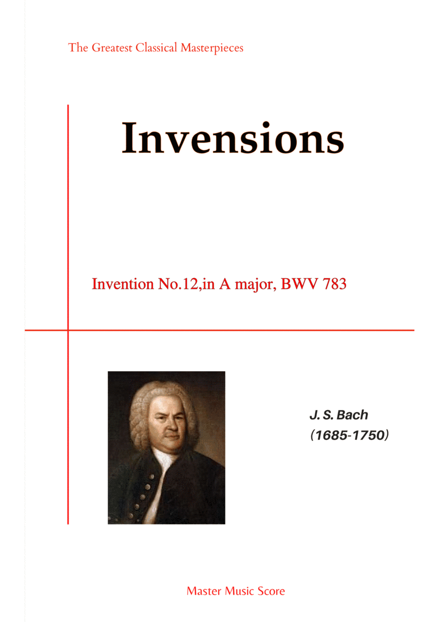 Bach-Invention No.12,in A major, BWV 783.(Piano) (arr. MPS)