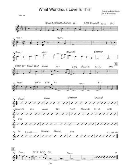 What Wondrous Love is This ( Jazz arrangement) (arr. P. Karadonev)