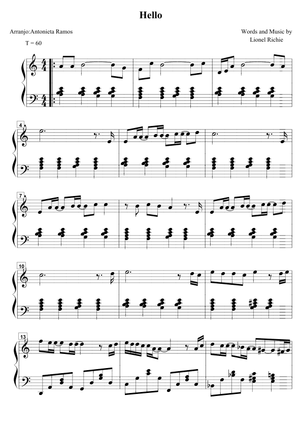 Hello (arr. Antonieta Ramos Valverde)
