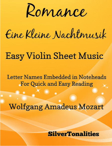 Romance Eine Kleine Nachtmusik Easy Violin Sheet Music (arr. SilverTonalities)