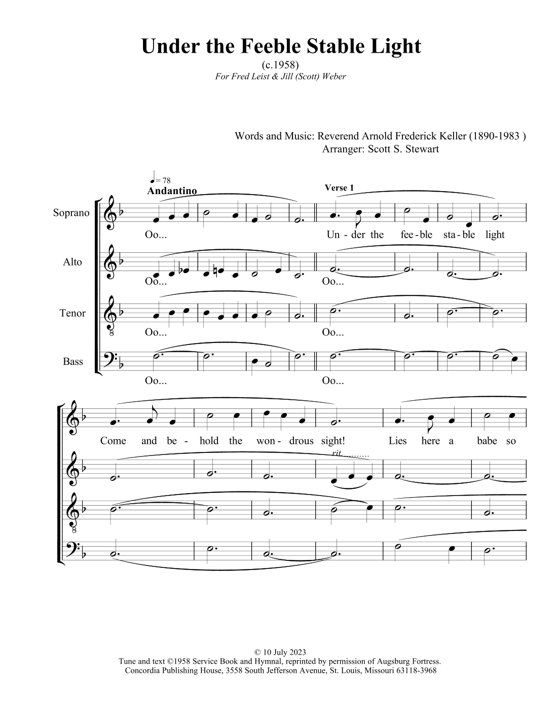 Under the Feeble Stable Light