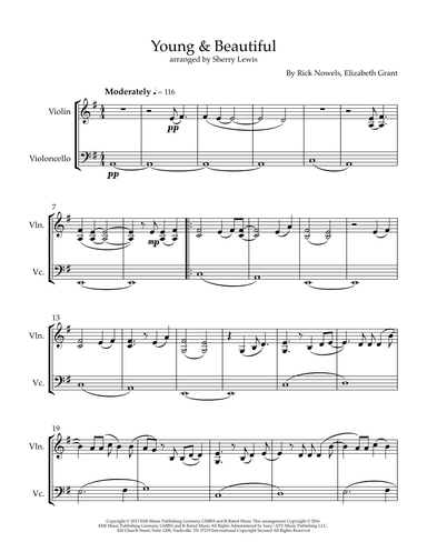 Young And Beautiful (arr. Sherry Lewis)