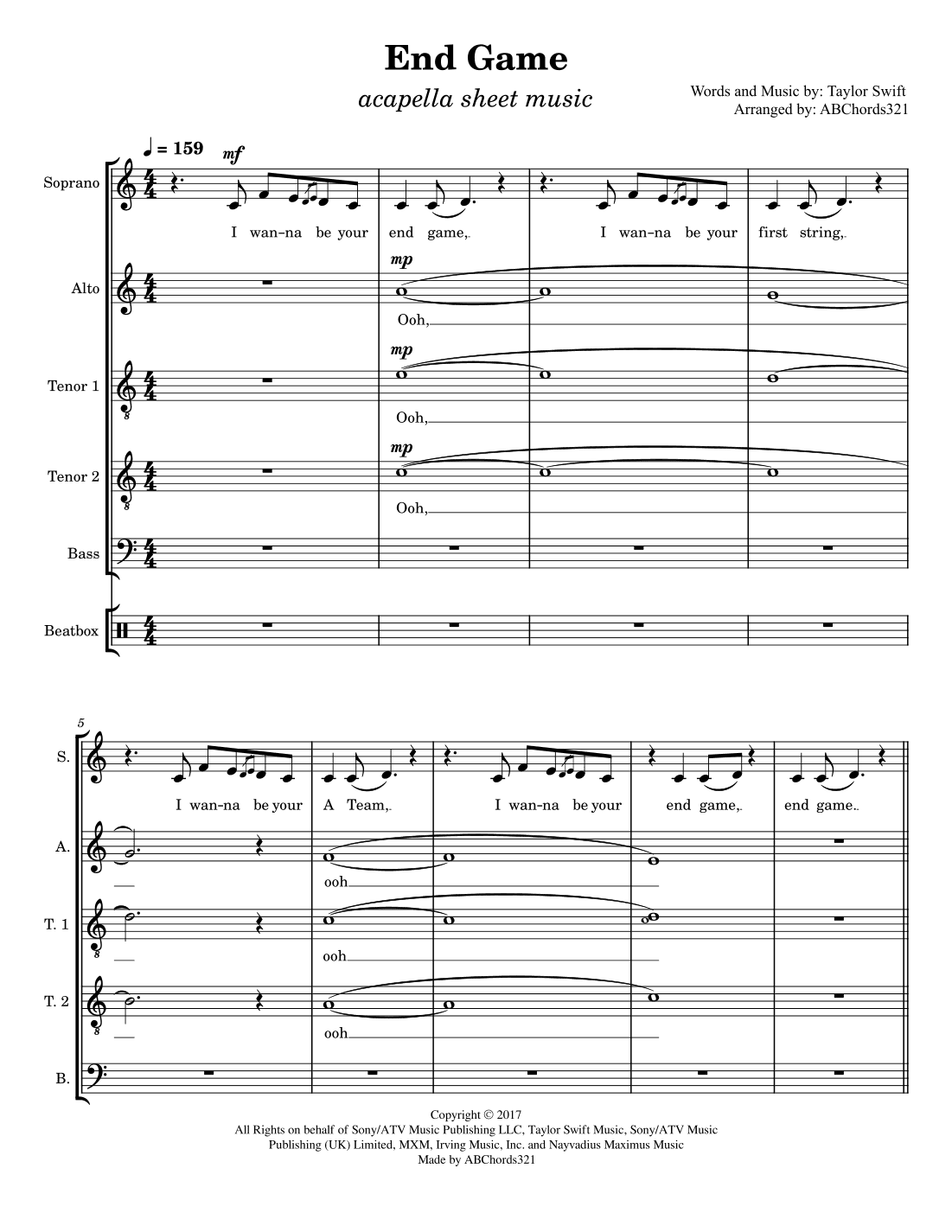 End Game (arr. ABChords321)