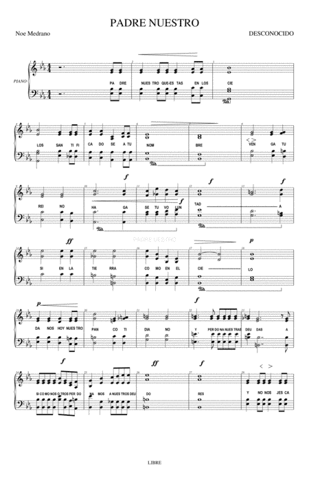 PADRE NUESTRO QUE ESTAS EN LOS CIELOS (Monterey) (arr. Noe Medrano)
