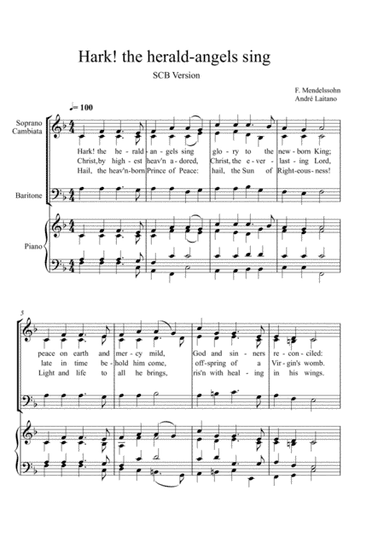Felix Mendelssohn - Hark! The Herald Angels Sing (SCB Choir - Children,Young) (arr. André Laitano)