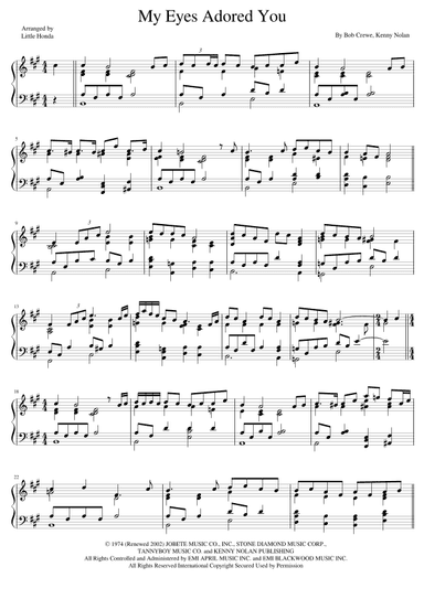My Eyes Adored You (arr. Little Honda)