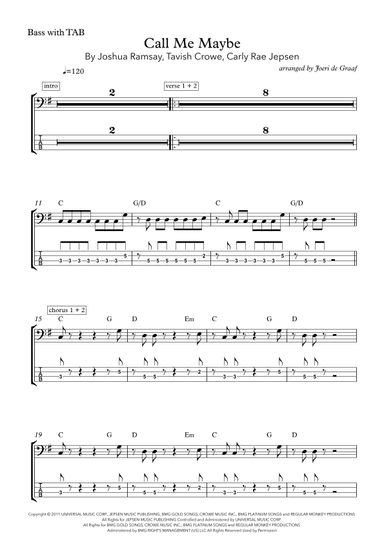 Call Me Maybe (arr. Joeri de Graaf)