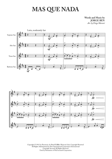 Mas Que Nada (arr. Diego Marani)