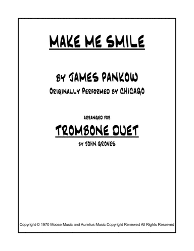Make Me Smile (arr. John Groves)