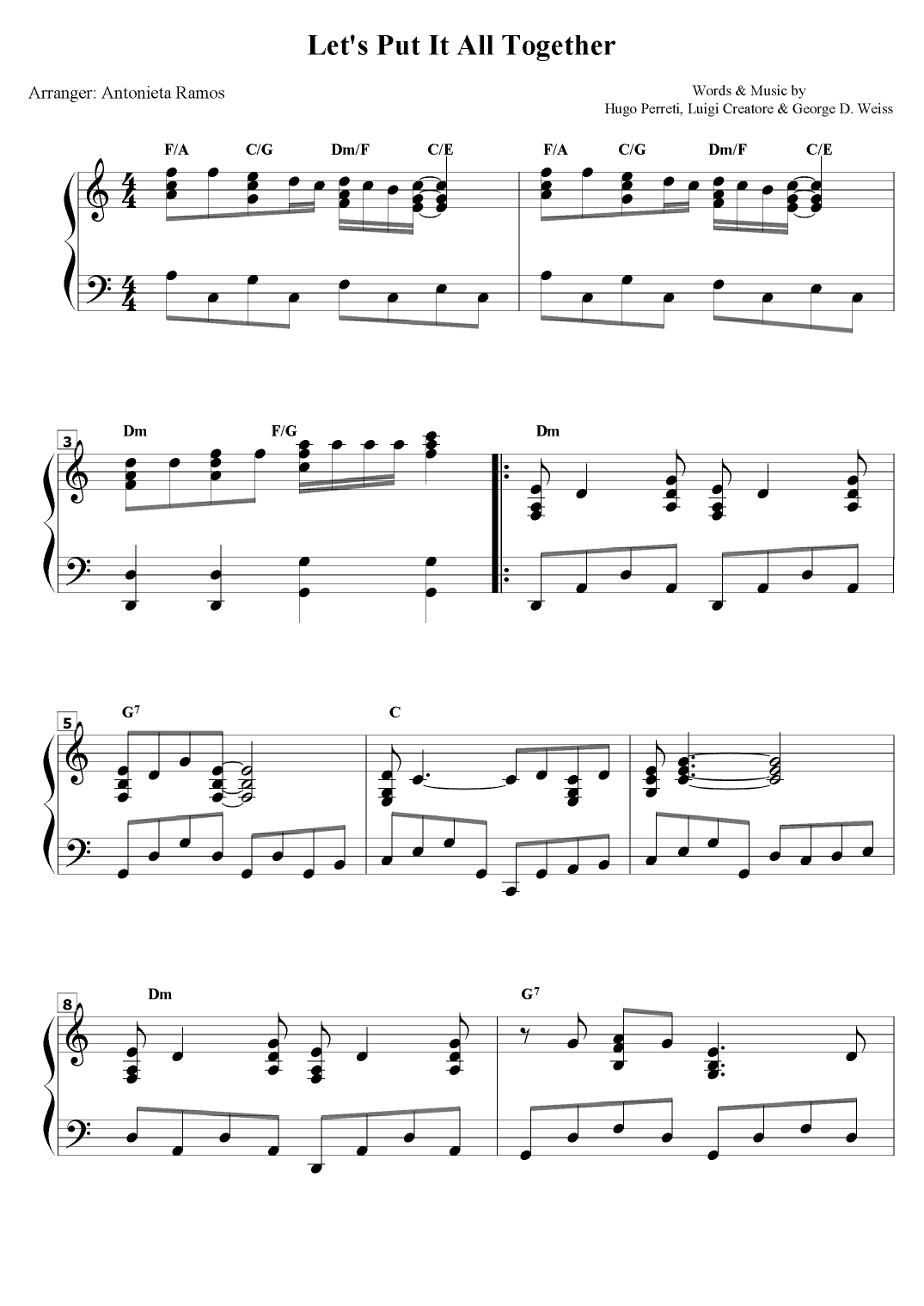 Let's Put It All Together (arr. Antonieta Ramos Valverde)