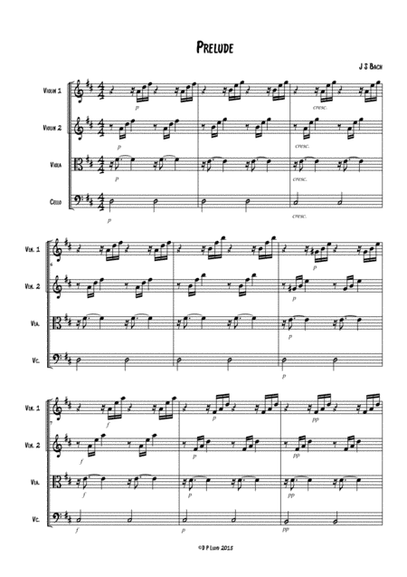 Prelude String Quartet (arr. Darren Lloyd)