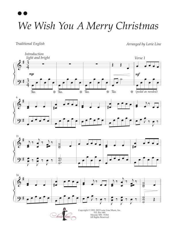 We Wish You A Merry Christmas (from Sharing The Season II) (arr. Lorie Line)