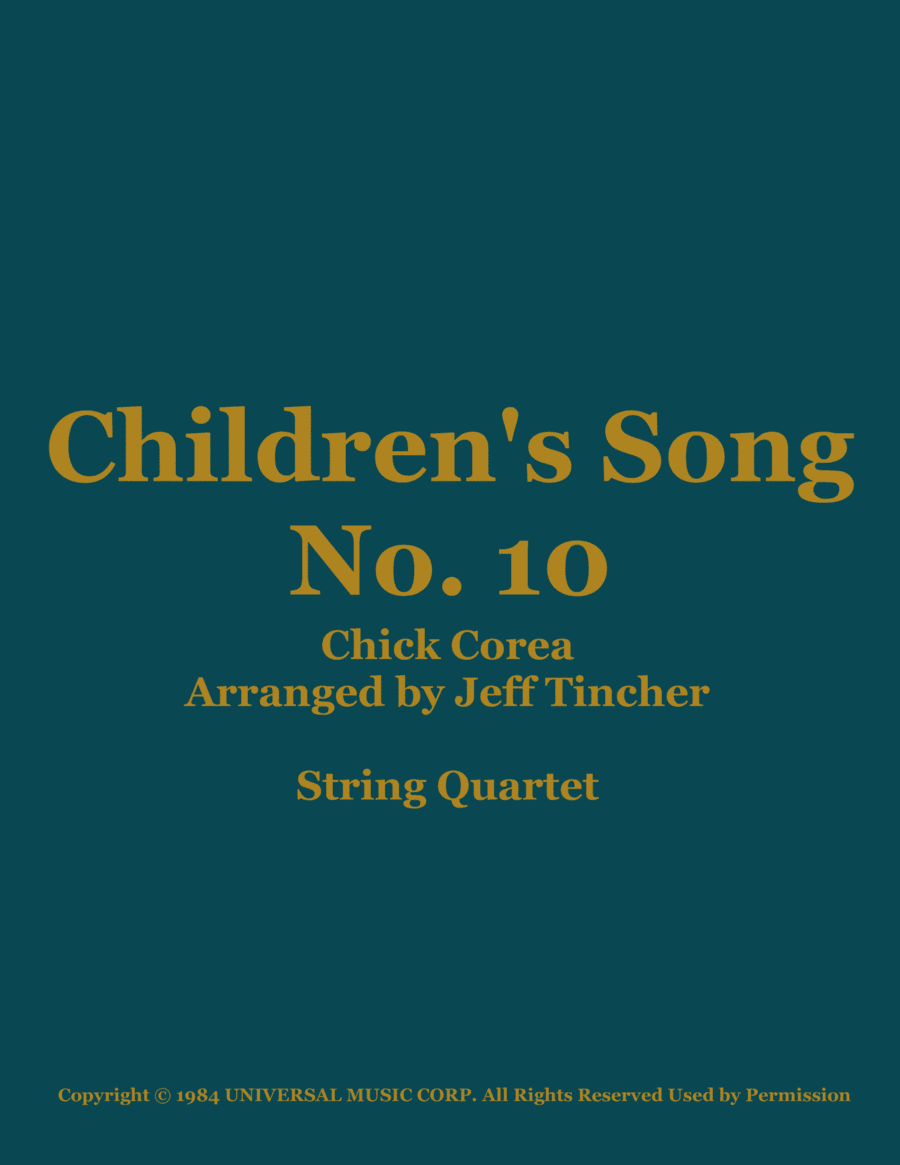 Children's Song No. 10 (arr. Jeff Tincher)
