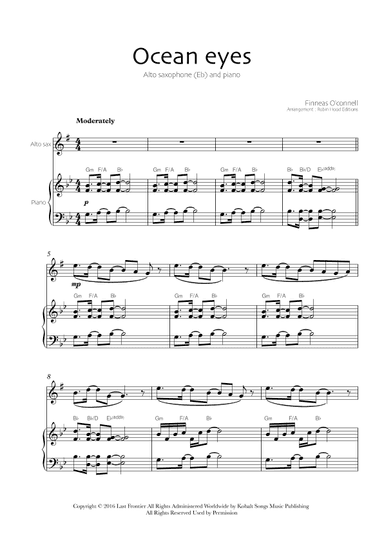 Ocean Eyes (arr. Robin Hood Editions)