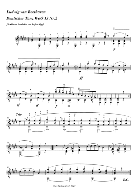 4 German Dances from WoO 13 (arr. Stefan Niggl)