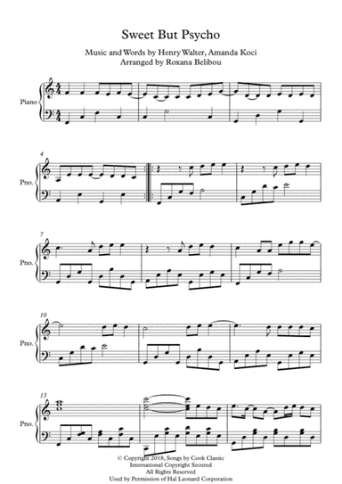 Sweet But Psycho (arr. Roxana Belibou)