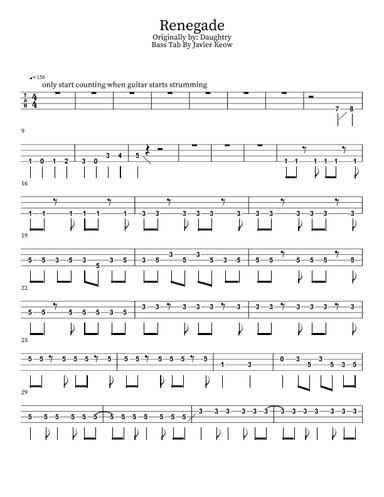 Renegade (arr. Javier Keow)