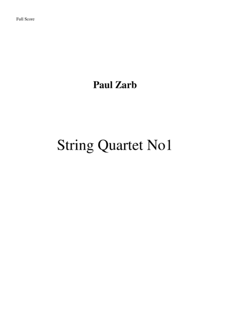String Quartet No 1