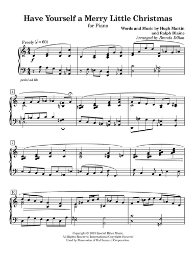 Have Yourself A Merry Little Christmas (arr. Brenda Dillon)