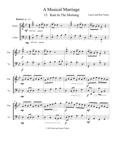 String Duo No 15 from A Musical Marriage "Rain in the Morning"