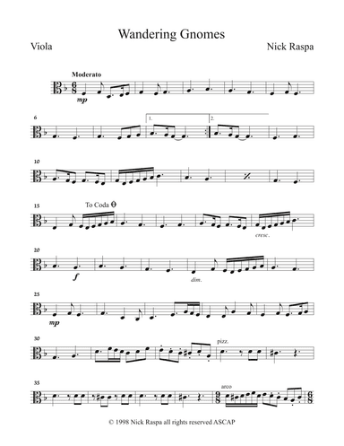 Wandering Gnomes (Viola part)
