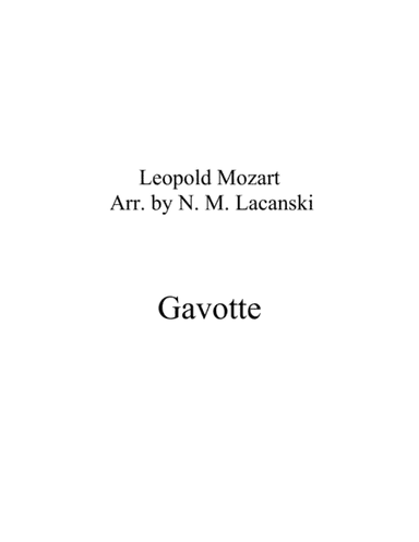 Gavotte (arr. Nick Lacanski)