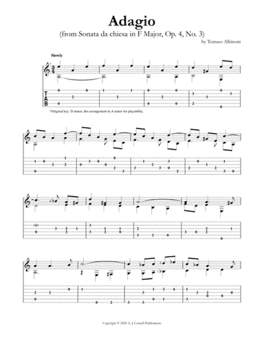 Adagio (from Sonata da chiesa in F Major, Op. 4, No. 3) (arr. Mark Phillips)