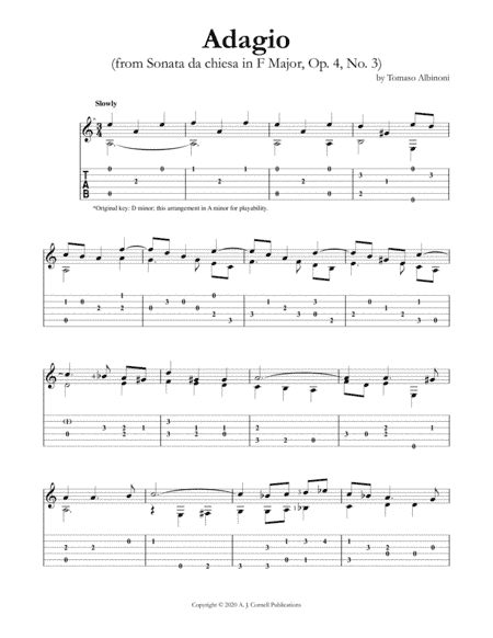 Adagio (from Sonata da chiesa in F Major, Op. 4, No. 3) (arr. Mark Phillips)