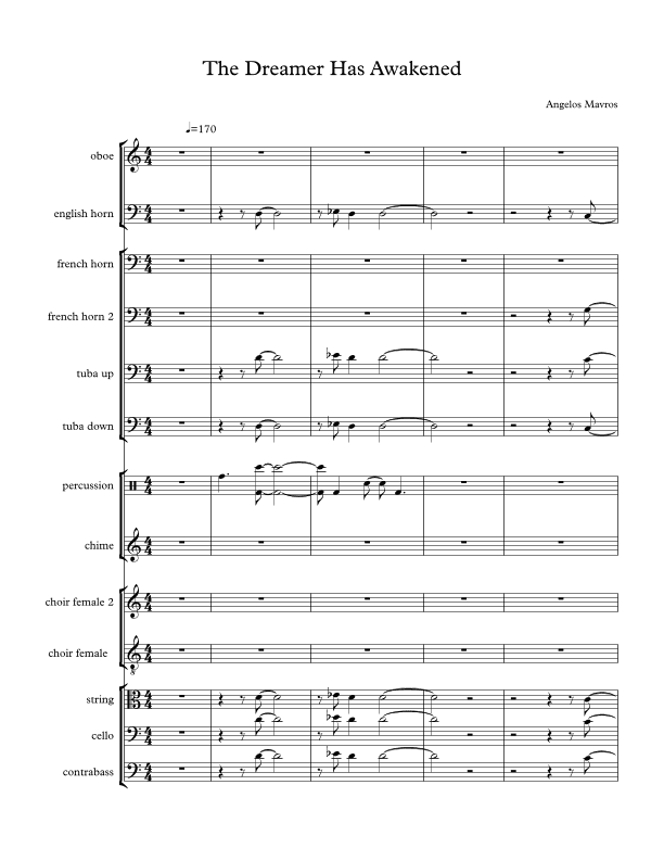 The Dreamer Has Awakened - Score Only