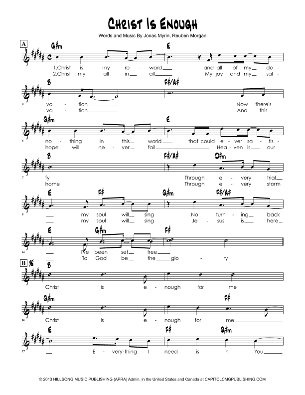 Christ Is Enough (arr. Brian Kim)