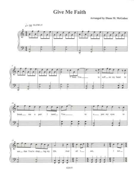 Give Me Faith (arr. Diane M. McGahee)