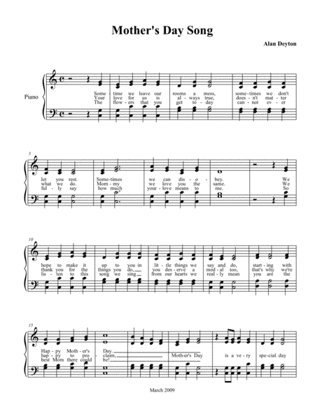 Mother's Day Song