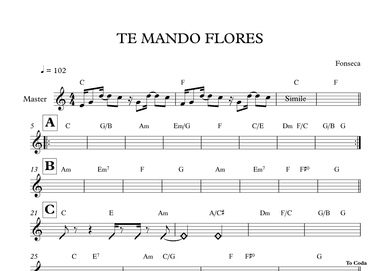 Te Mando Flores (arr. MATEO AGUILAR USCANGA)