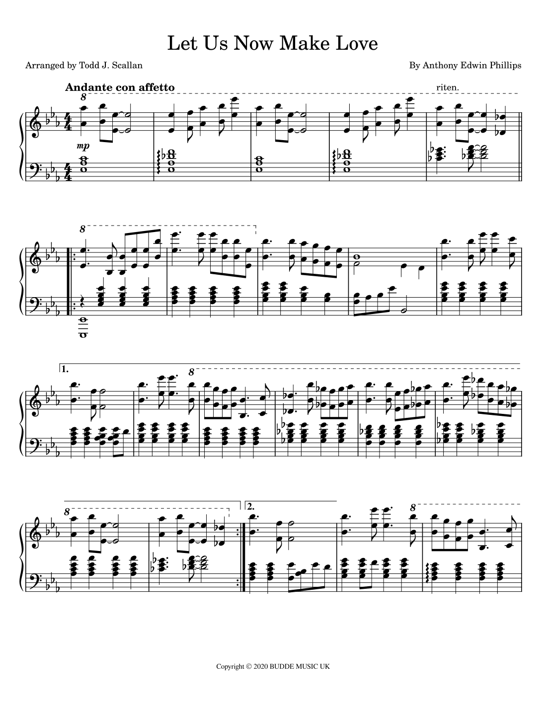 Let Us Now Make Love (arr. Todd J. Scallan)