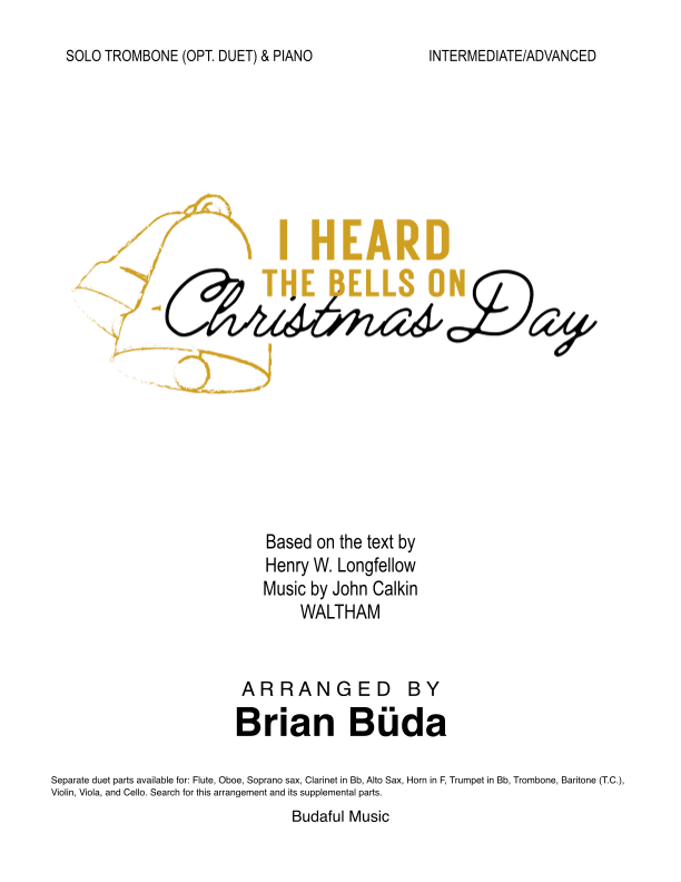I Heard the Bells on Christmas Day - Trombone solo (opt. duet) (arr. Brian Buda)