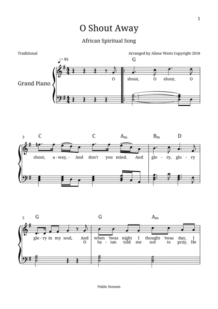 O Shout Away (African Spiritual) (arr. Aliese Watts)