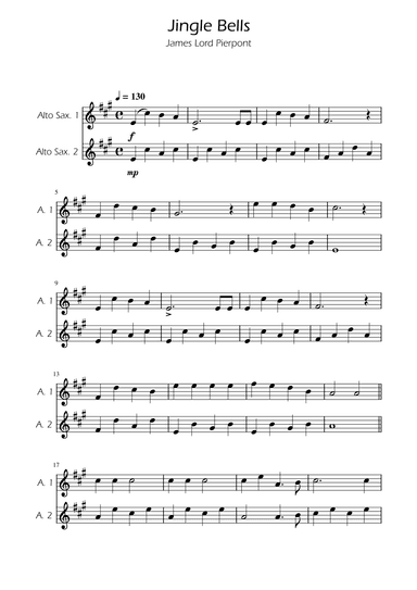 Jingle Bells - Sax Duet (arr. Ygor Nunes)